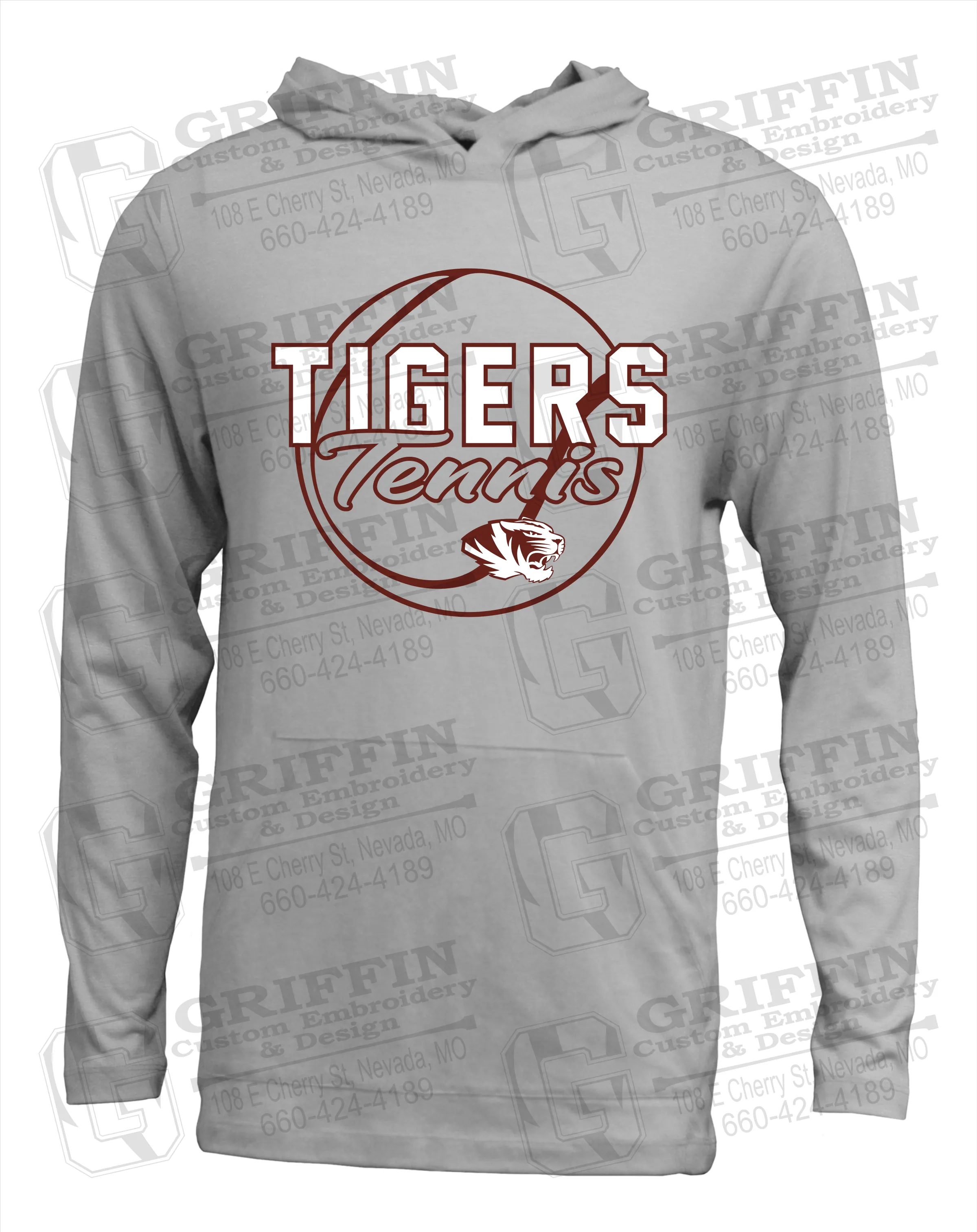 Soft-Tek T-Shirt Hoodie - Tennis - Nevada Tigers 23-X