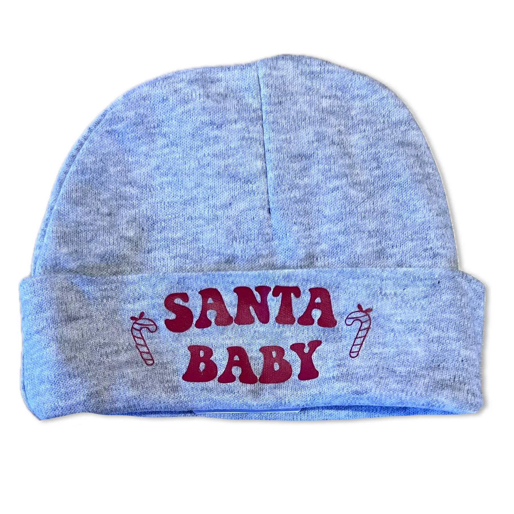 Sol Baby Santa Baby Grey Heather Infant 0-6 Month Beanie