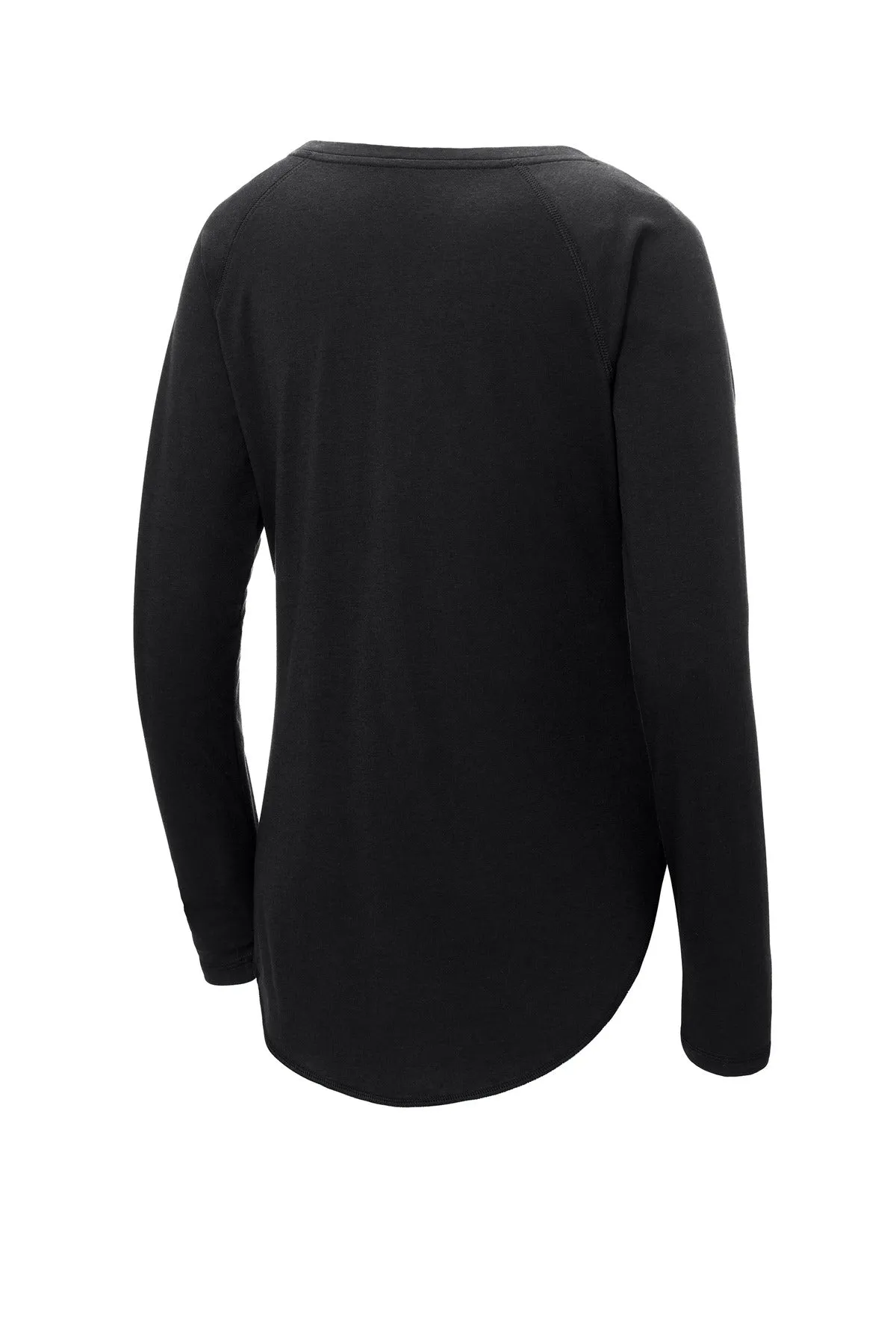 Sport-Tek Ladies PosiCharge Long Sleeve Tri-Blend Wicking Scoop Neck Raglan Tee LST400LS