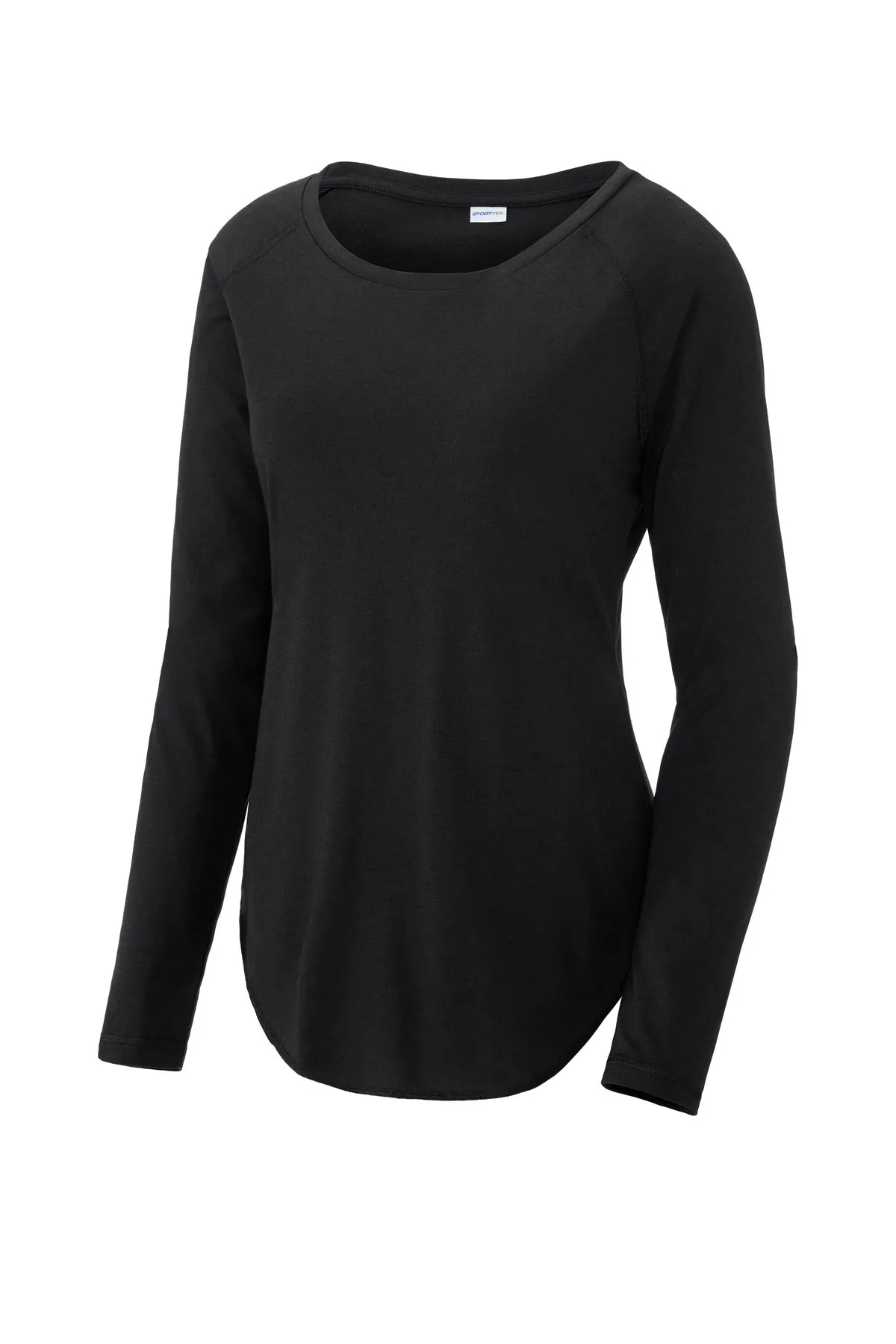 Sport-Tek Ladies PosiCharge Long Sleeve Tri-Blend Wicking Scoop Neck Raglan Tee LST400LS