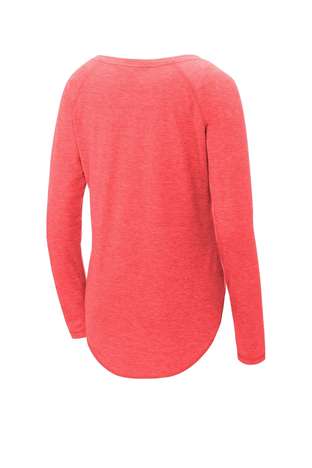 Sport-Tek Ladies PosiCharge Long Sleeve Tri-Blend Wicking Scoop Neck Raglan Tee LST400LS