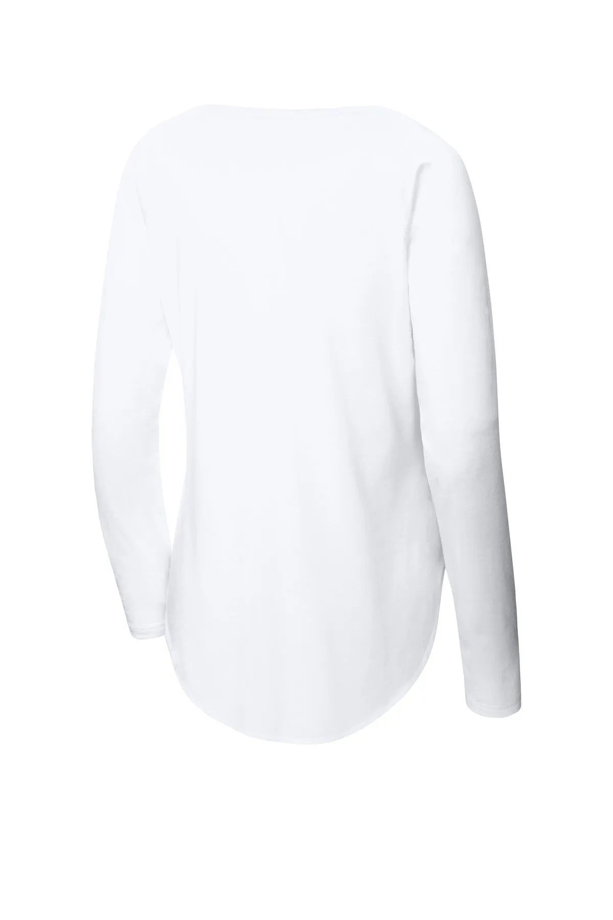 Sport-Tek Ladies PosiCharge Long Sleeve Tri-Blend Wicking Scoop Neck Raglan Tee LST400LS