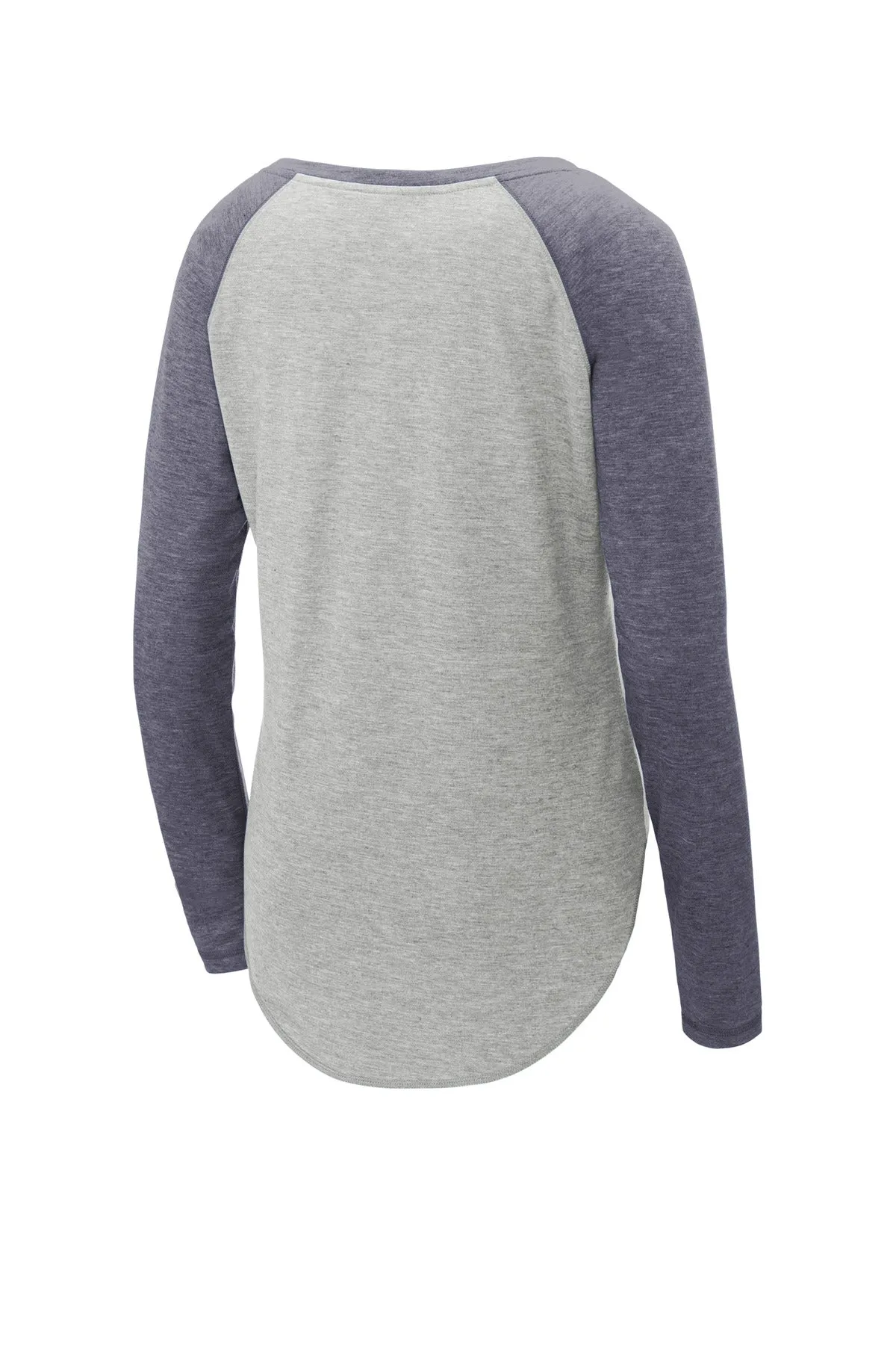 Sport-Tek Ladies PosiCharge Long Sleeve Tri-Blend Wicking Scoop Neck Raglan Tee LST400LS