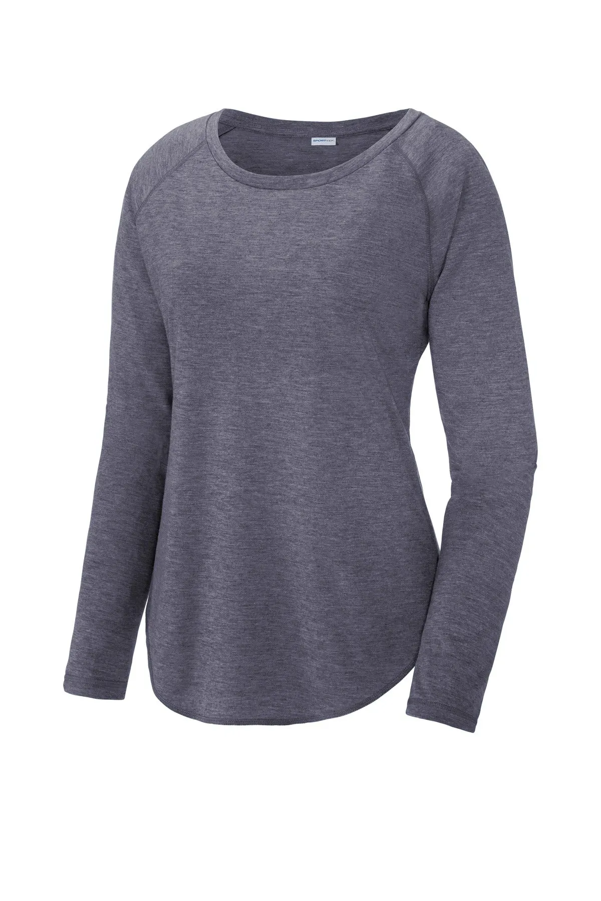 Sport-Tek Ladies PosiCharge Long Sleeve Tri-Blend Wicking Scoop Neck Raglan Tee LST400LS