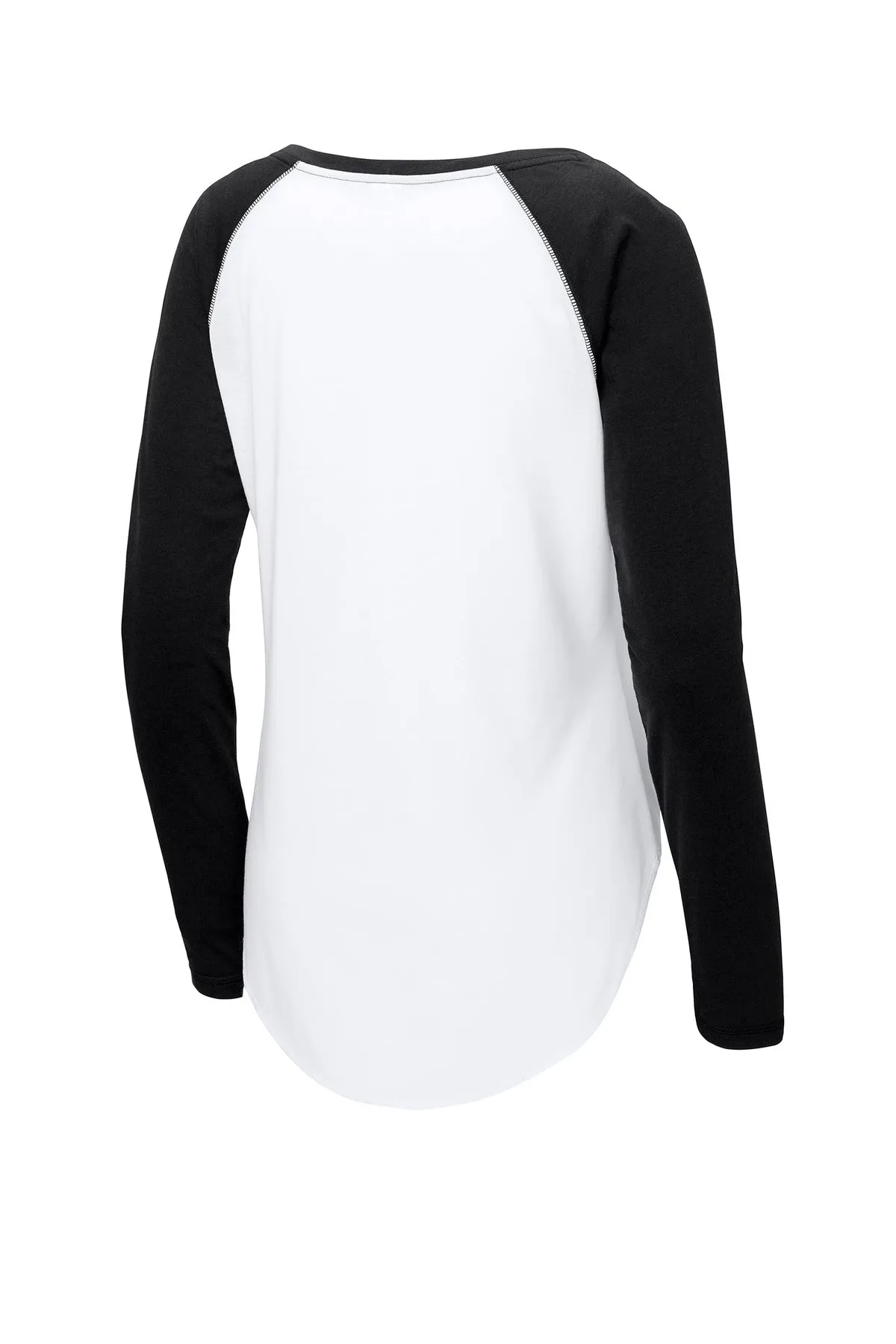 Sport-Tek Ladies PosiCharge Long Sleeve Tri-Blend Wicking Scoop Neck Raglan Tee LST400LS