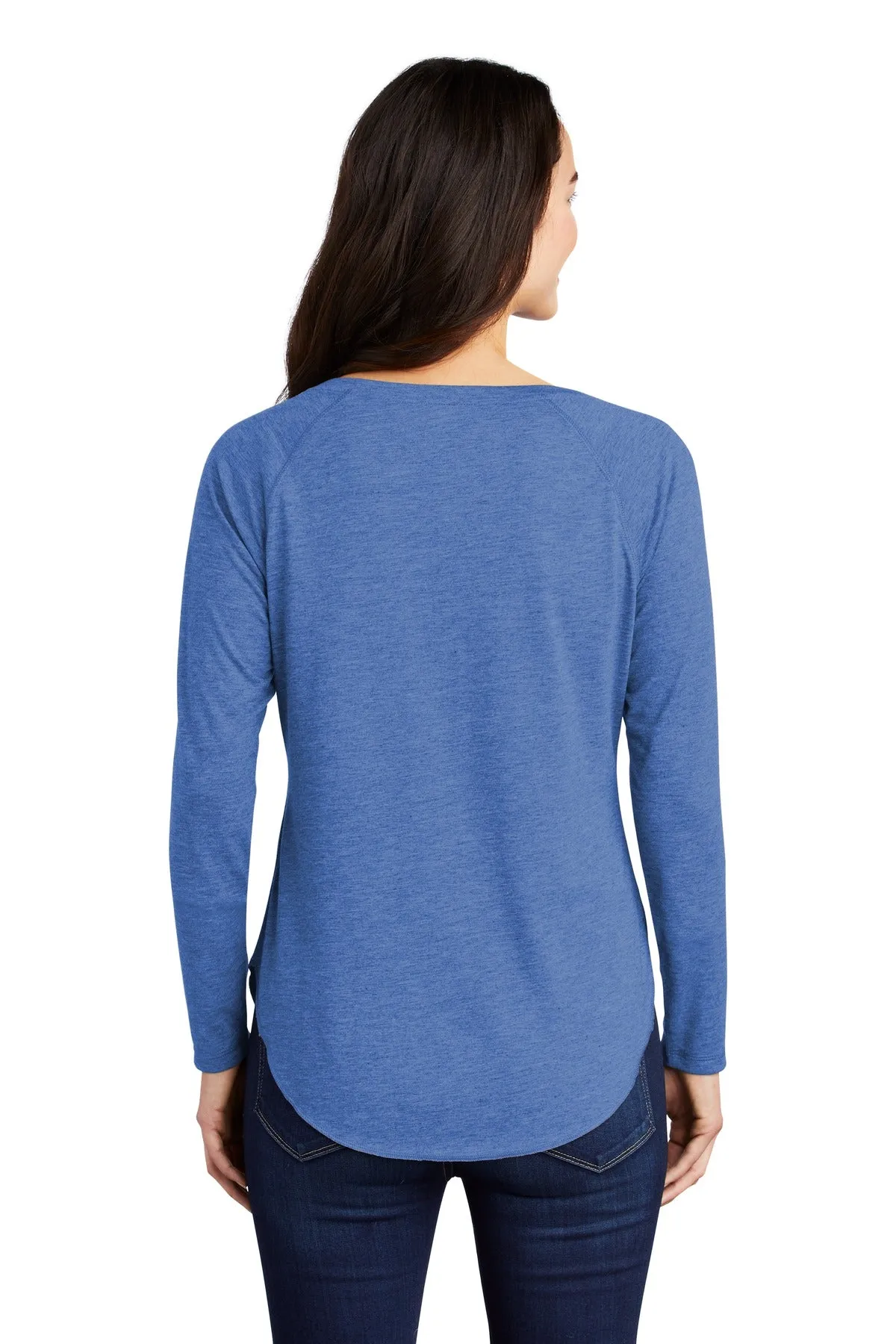 Sport-Tek Ladies PosiCharge Long Sleeve Tri-Blend Wicking Scoop Neck Raglan Tee LST400LS