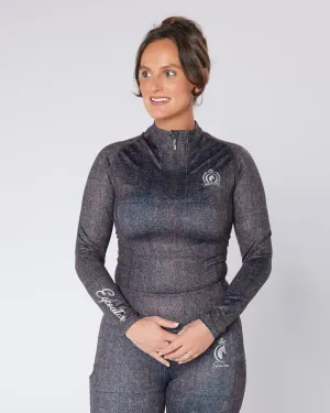 Steel Grey Herringbone Tweed Base Layer