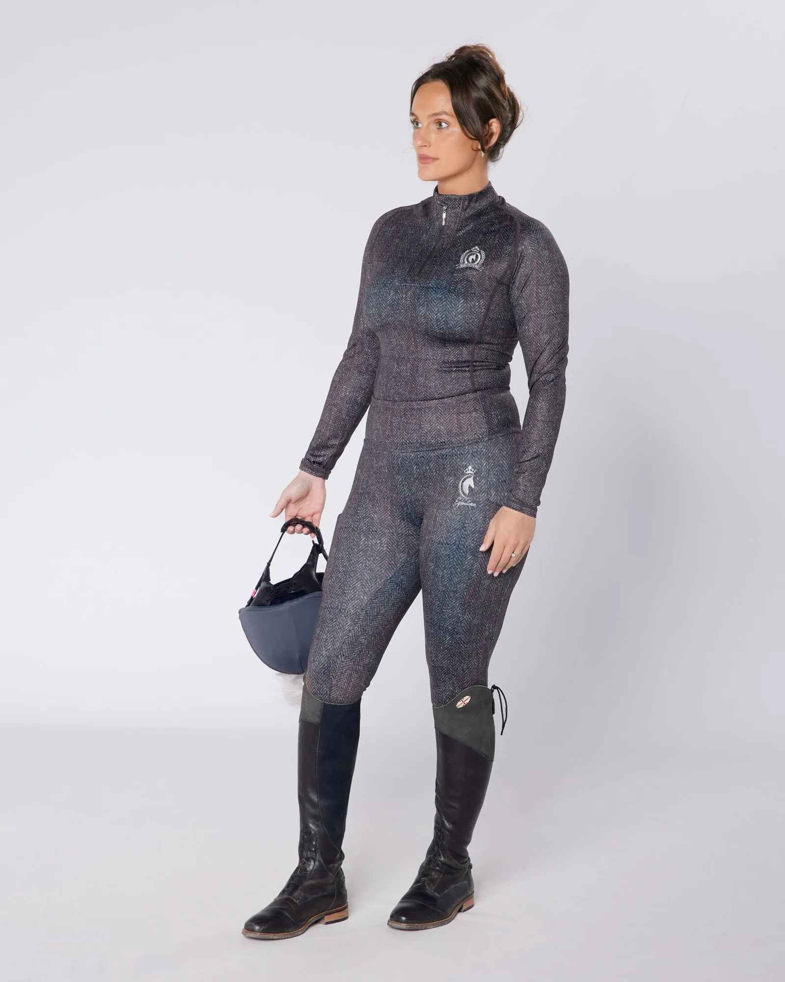 Steel Grey Herringbone Tweed Base Layer