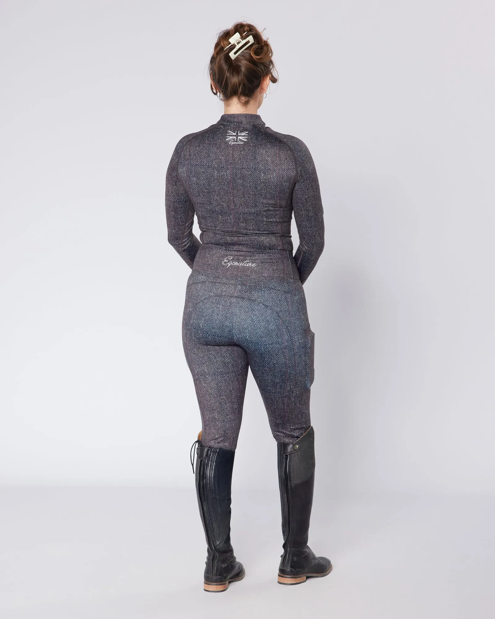 Steel Grey Herringbone Tweed Base Layer