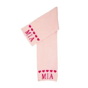 String of Hearts Personalized Knit Scarf