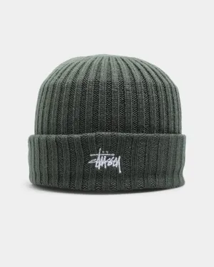 Stüssy Graffiti Rib Knit Beanie Flight Green
