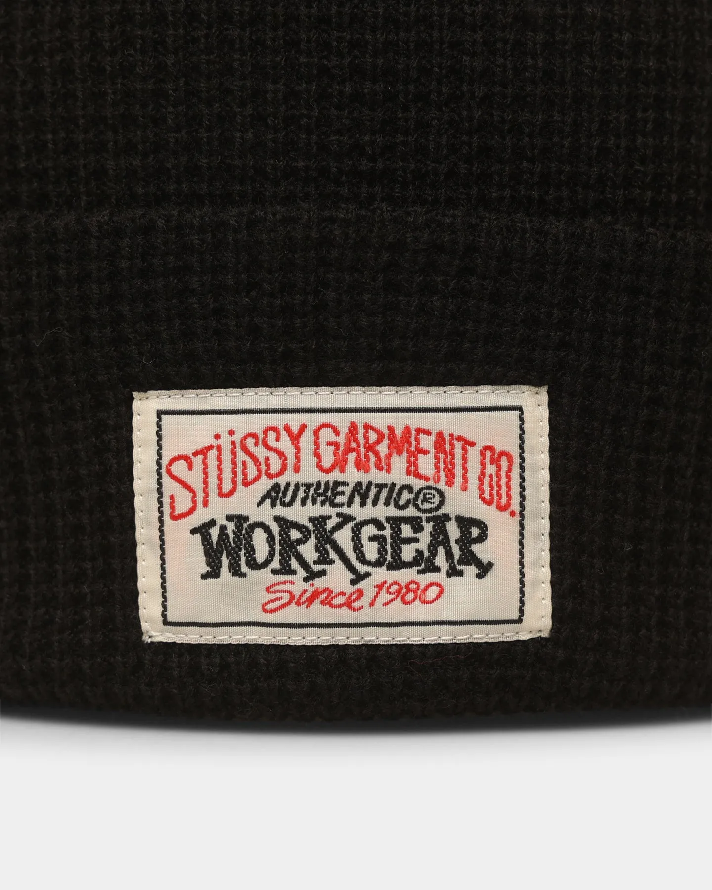 Stussy Workgear Waffle Beanie Black