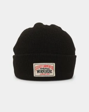 Stussy Workgear Waffle Beanie Black