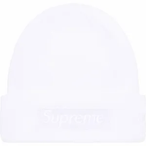 Supreme New Era Box Logo Beanie (FW23) White