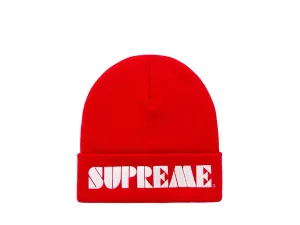 Supreme Stencil Beanie Red
