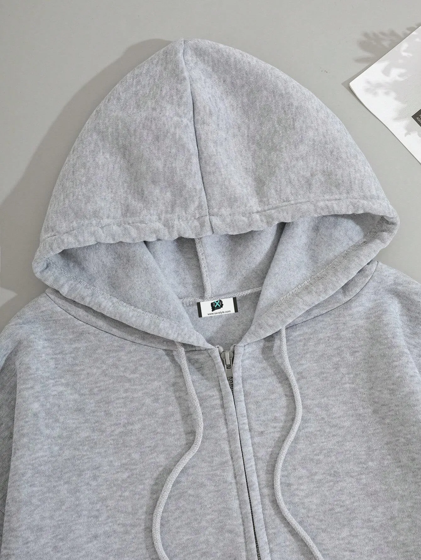 SXV Zip Up Drawstring Thermal Lined Hoodie & Sweatpants