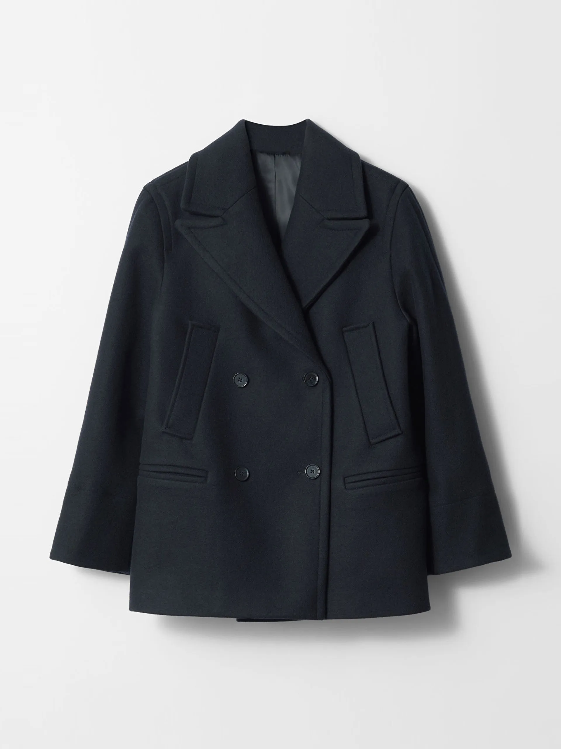 Tailored wool peacoat
