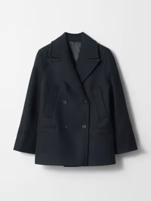 Tailored wool peacoat
