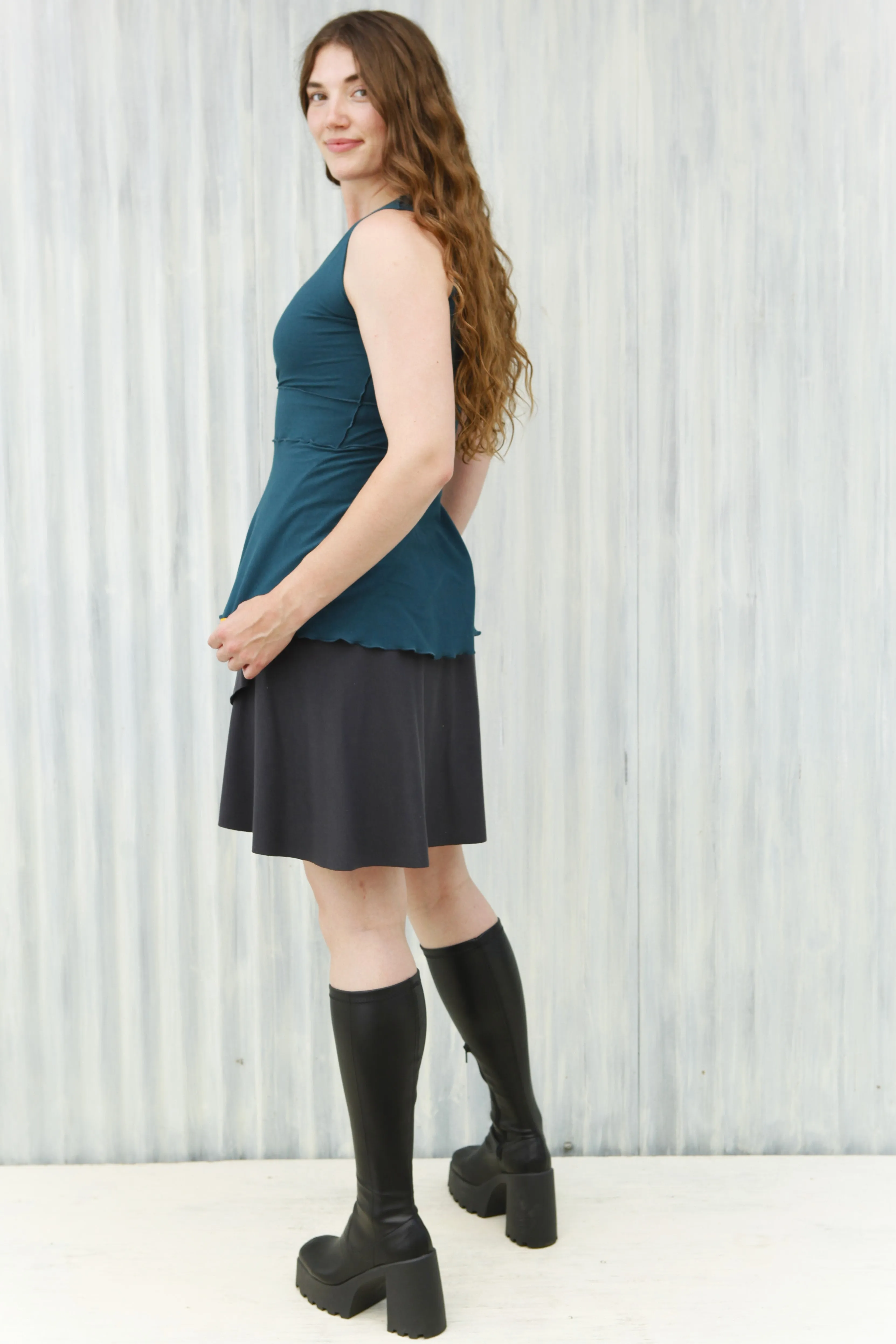 Teal Rowena Top