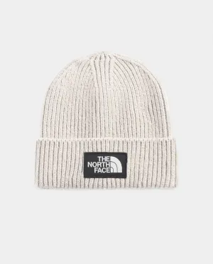 The North Face - TNF Logo Box Cuff Beanie - Gardenia White
