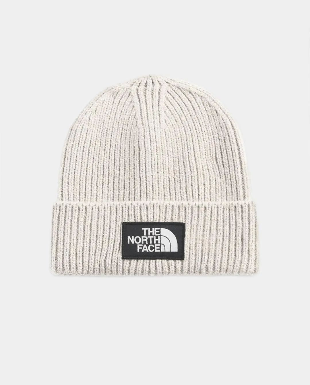 The North Face - TNF Logo Box Cuff Beanie - Gardenia White