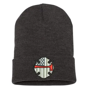 Thin Red Line Axe Maltese Cuffed Beanie
