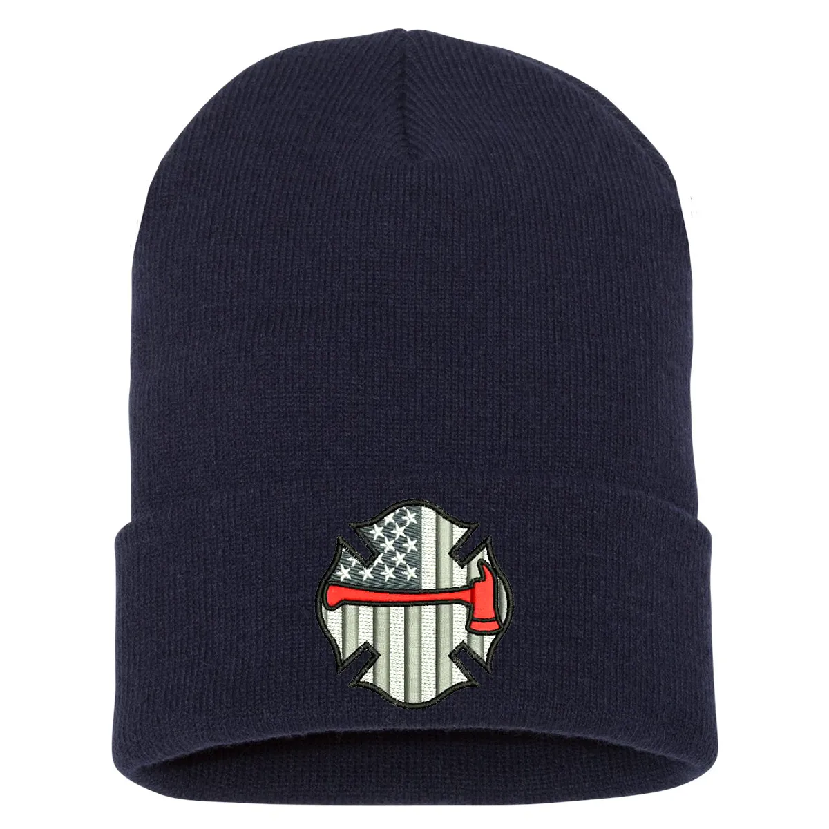Thin Red Line Axe Maltese Cuffed Beanie