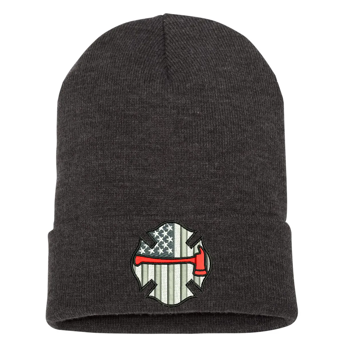 Thin Red Line Axe Maltese Cuffed Beanie