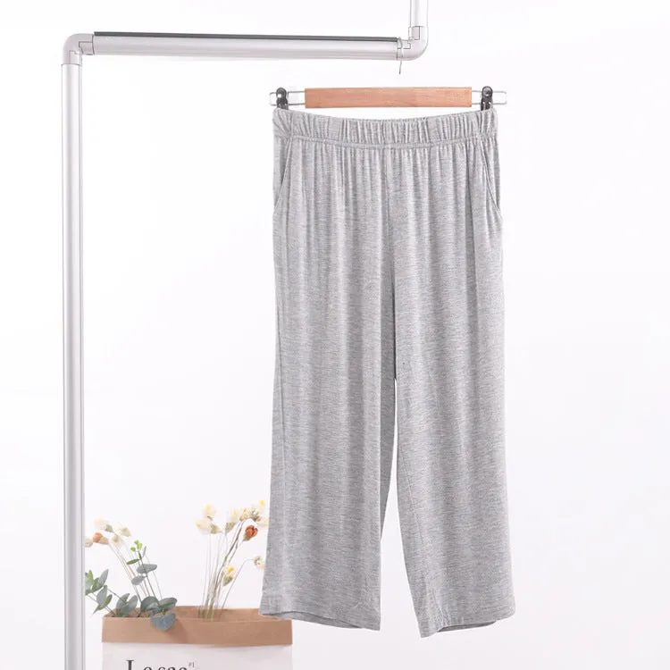 Three-Quarter Pants Women Summer Thin Home Modal Loose Plus Size loungewear