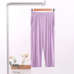 Three-Quarter Pants Women Summer Thin Home Modal Loose Plus Size loungewear