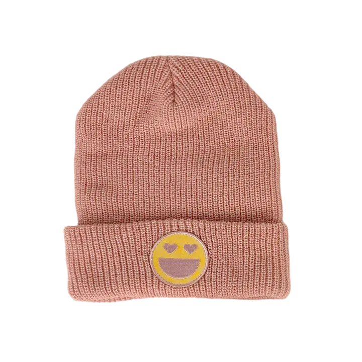 Tiny Whales Get Happy Rose Beanie
