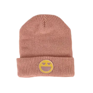 Tiny Whales Get Happy Rose Beanie
