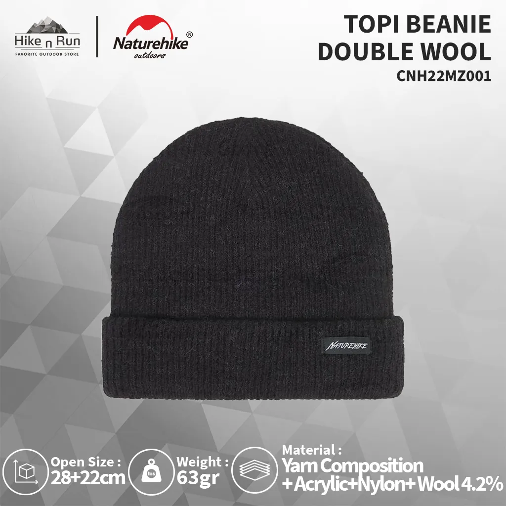 TOPI BEANIE NATUREHIKE CNH22MZ001 DOUBLE WOOL KNITTED HAT