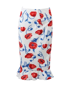 Tossed Poppies Skirt