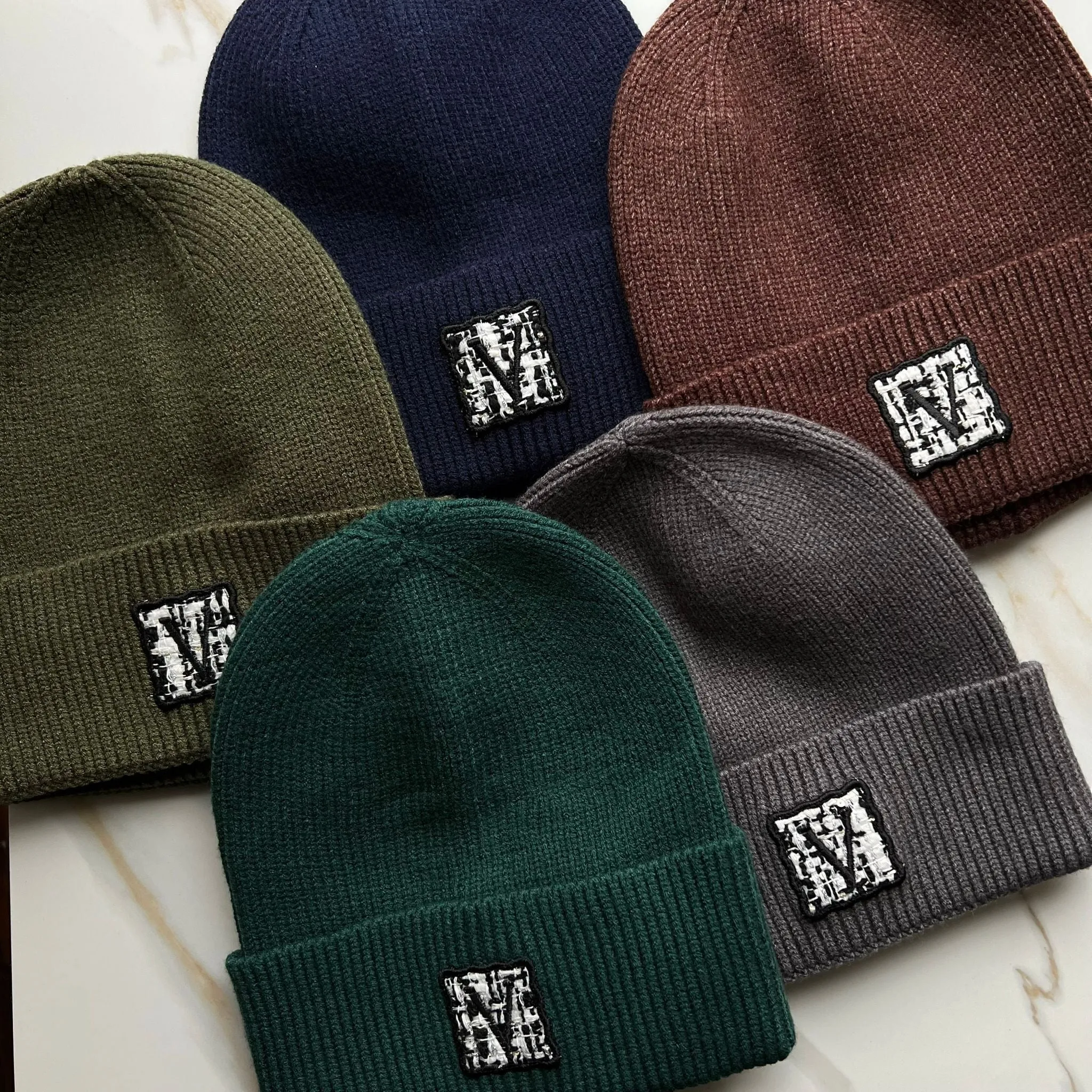 Tweed Logo Cuff Beanie by Valeri