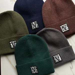Tweed Logo Cuff Beanie by Valeri