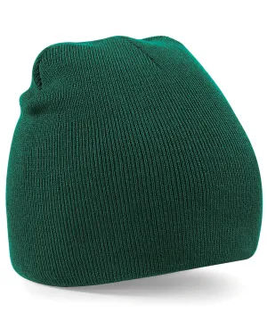 Two-tone pull-on beanie | Bottle Green