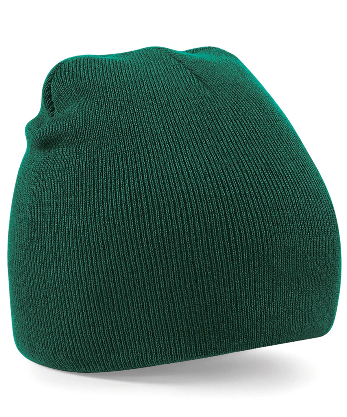 Two-tone pull-on beanie | Bottle Green
