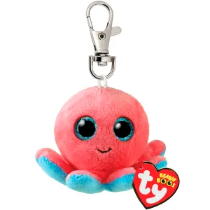 Ty Beanie Boo Clip - Sheldon Coral Octopus