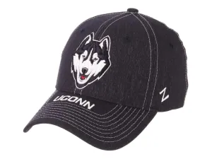 UCONN Huskies Zephyr Dark Navy "Center Court" Structured Fitted Hat Cap
