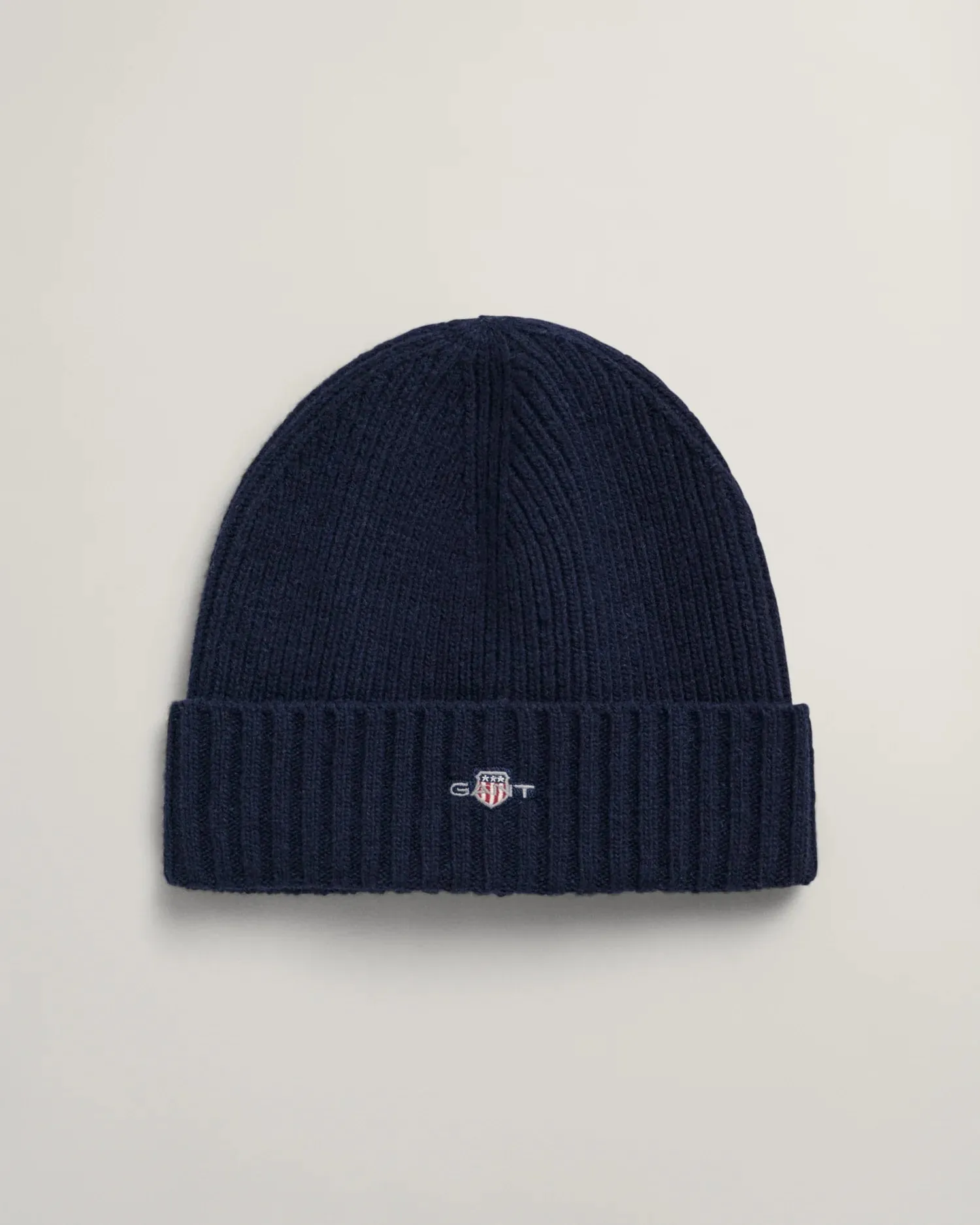 Unisex Shield Wool Beanie - Marine Blue