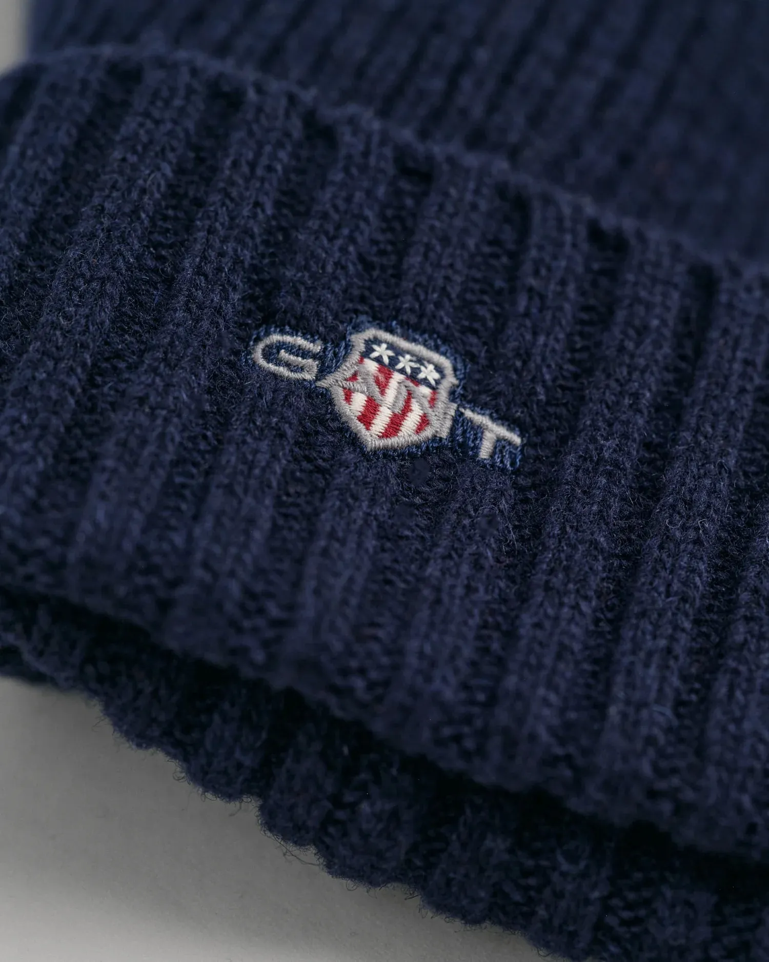 Unisex Shield Wool Beanie - Marine Blue