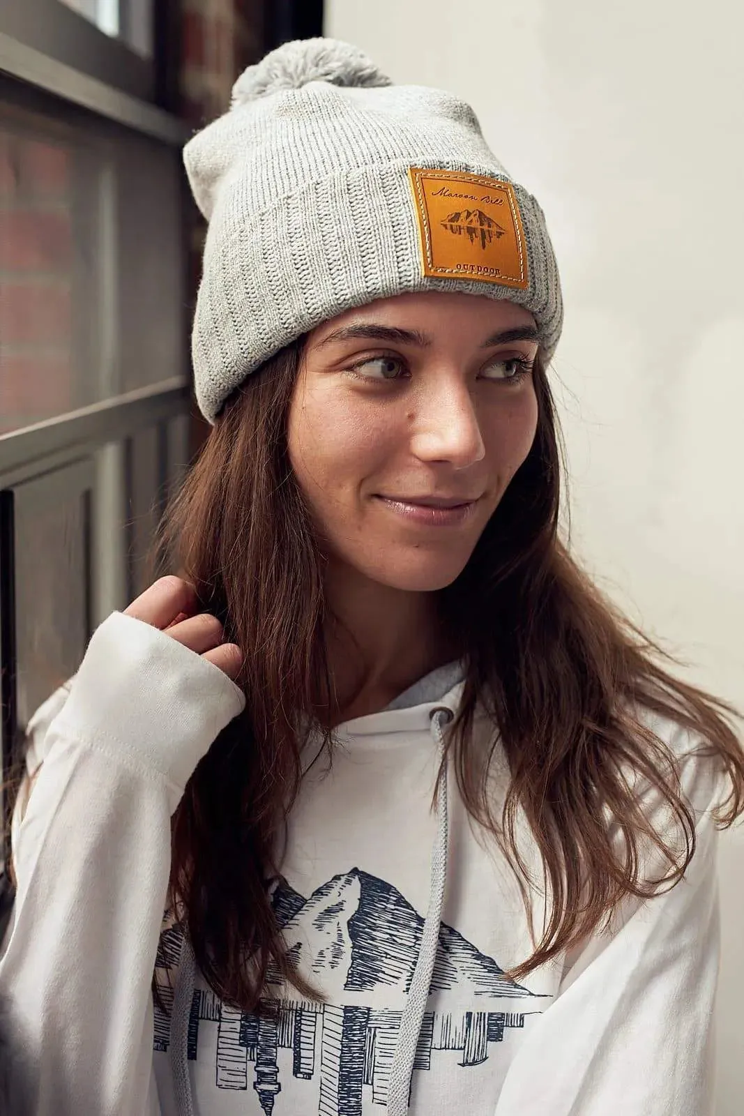 Urban Outdoor Beanie with Pom | Grey