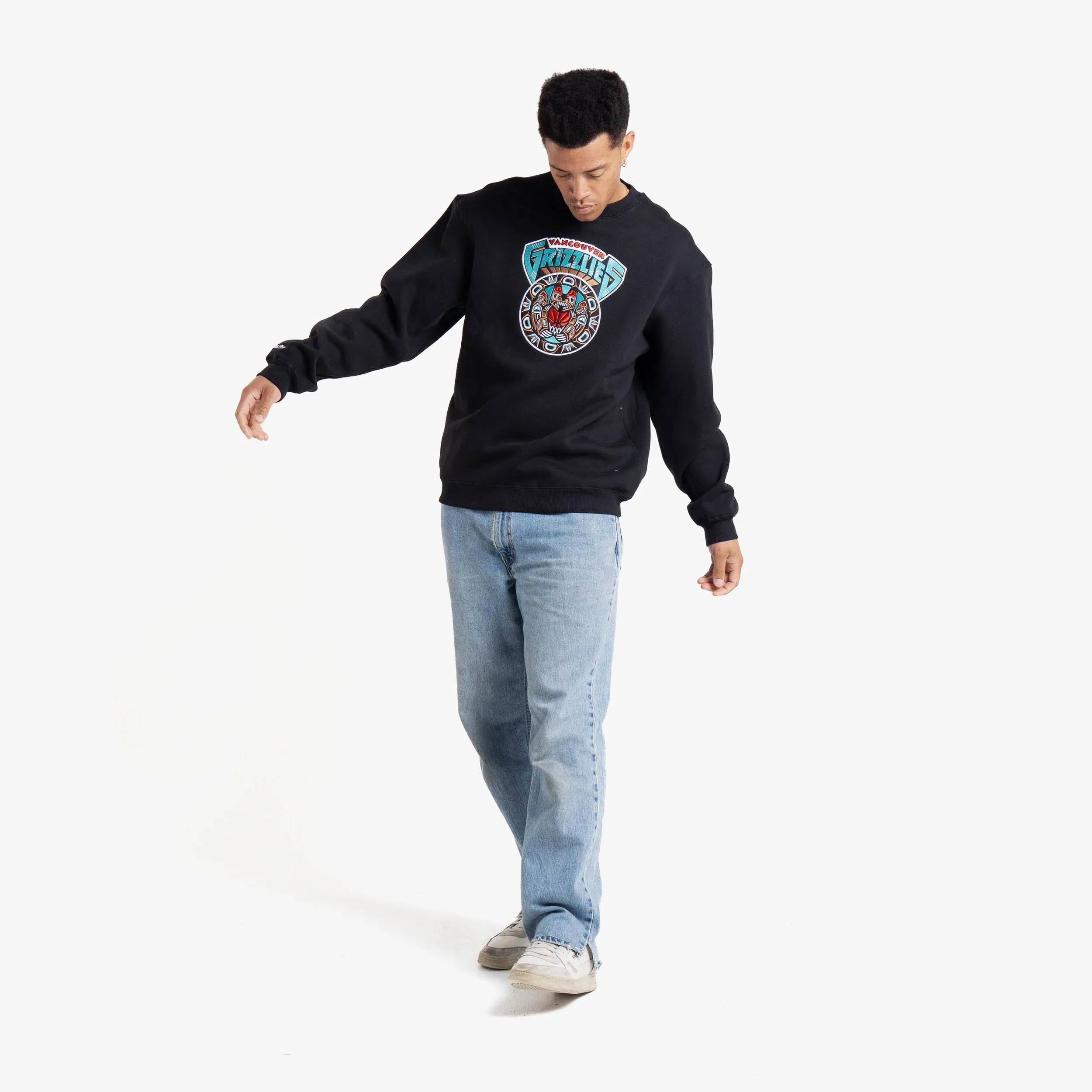 Vancouver Grizzlies Vintage Stitched Tribal NBA Crewneck