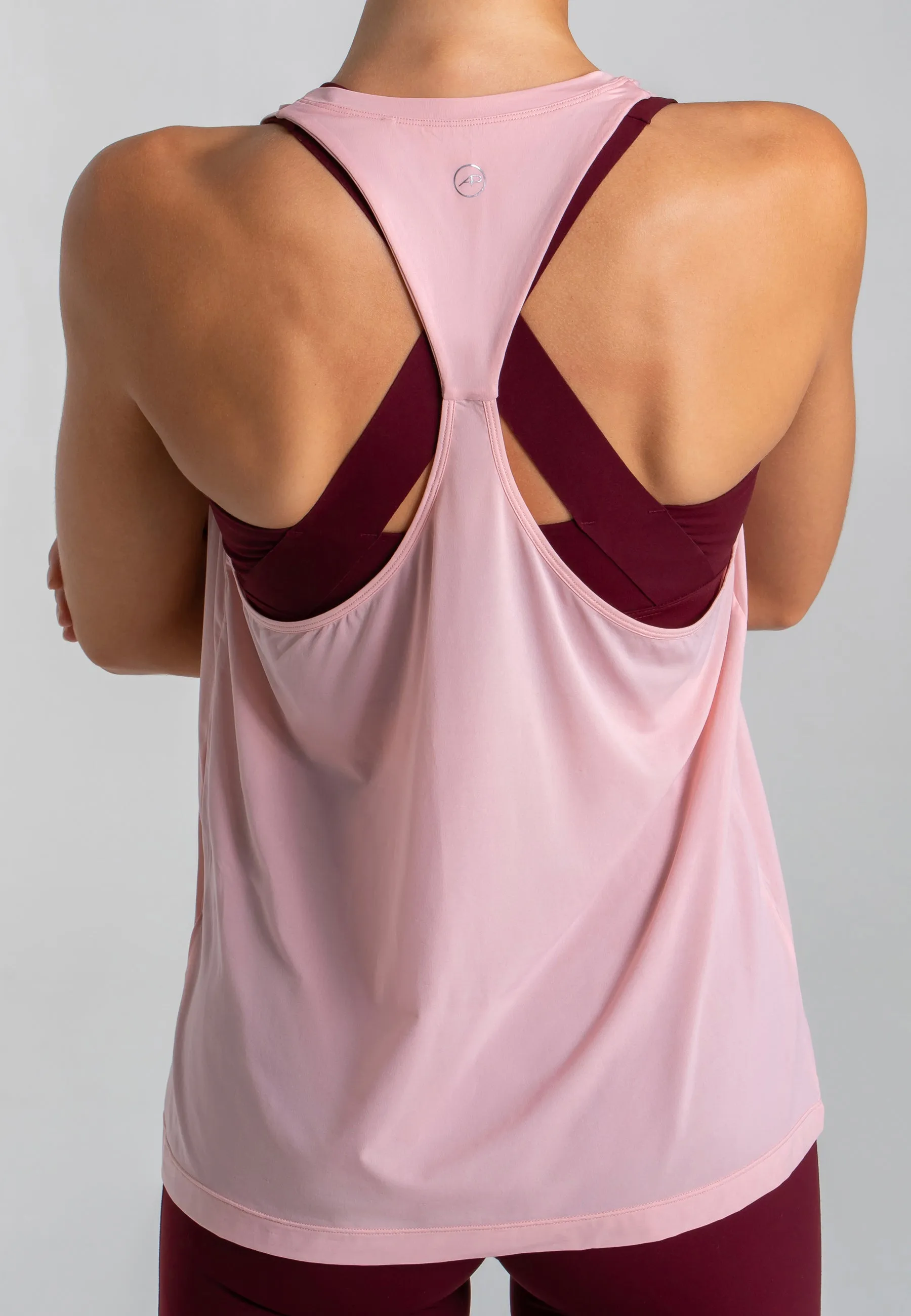 Velocity Sheer Tank Top - Rose Blossom