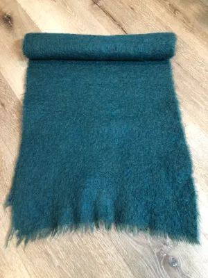 Vintage Dark Green Mohair Scarf