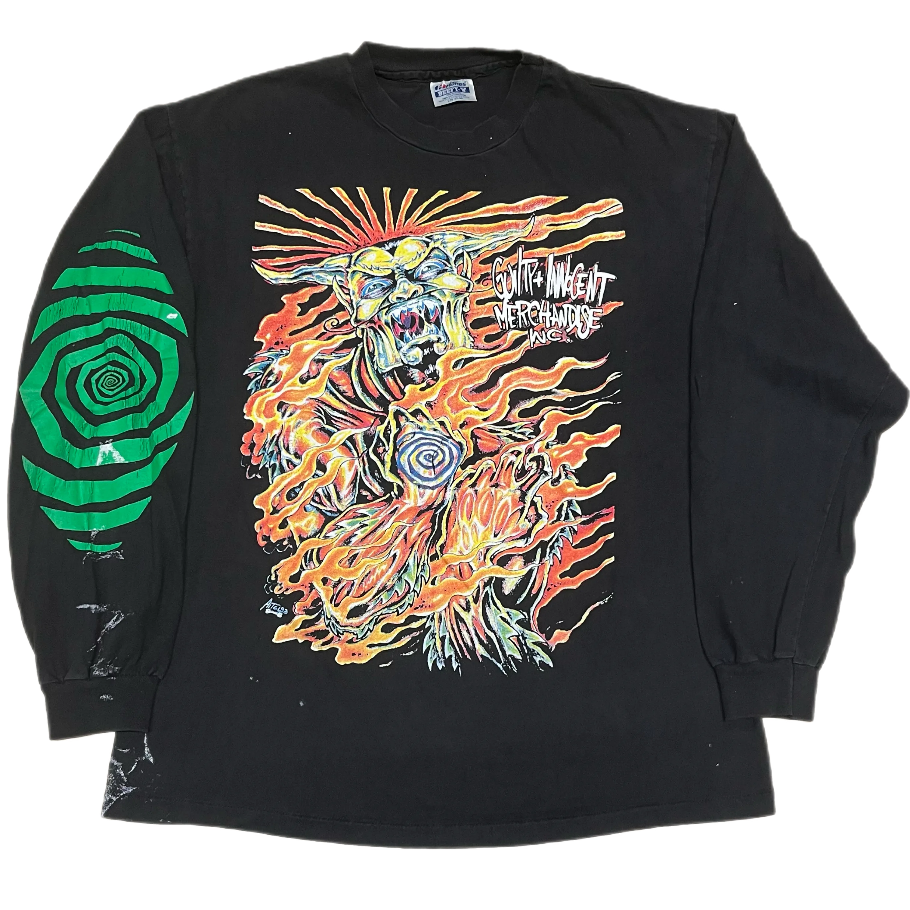 Vintage Guy Aitchison "Guilty   Innocent Merchandise Inc." Long Sleeve Shirt