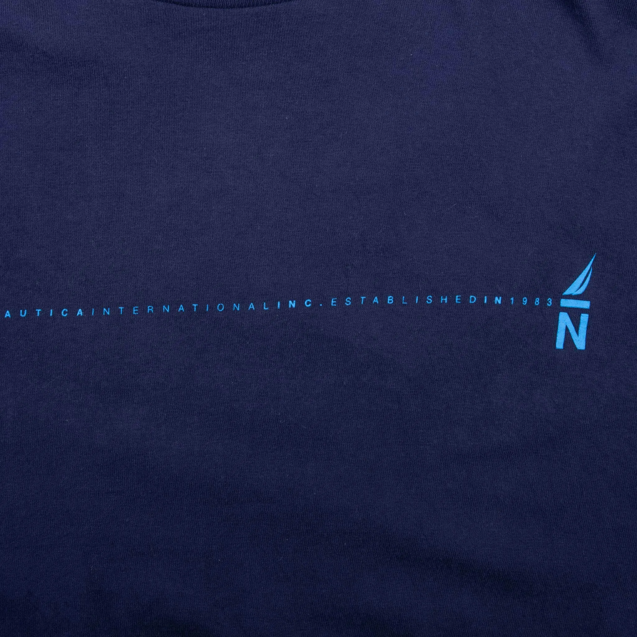 VINTAGE NAUTICA BLUE LONG SLEEVE TEE SHIRT 2000S XL