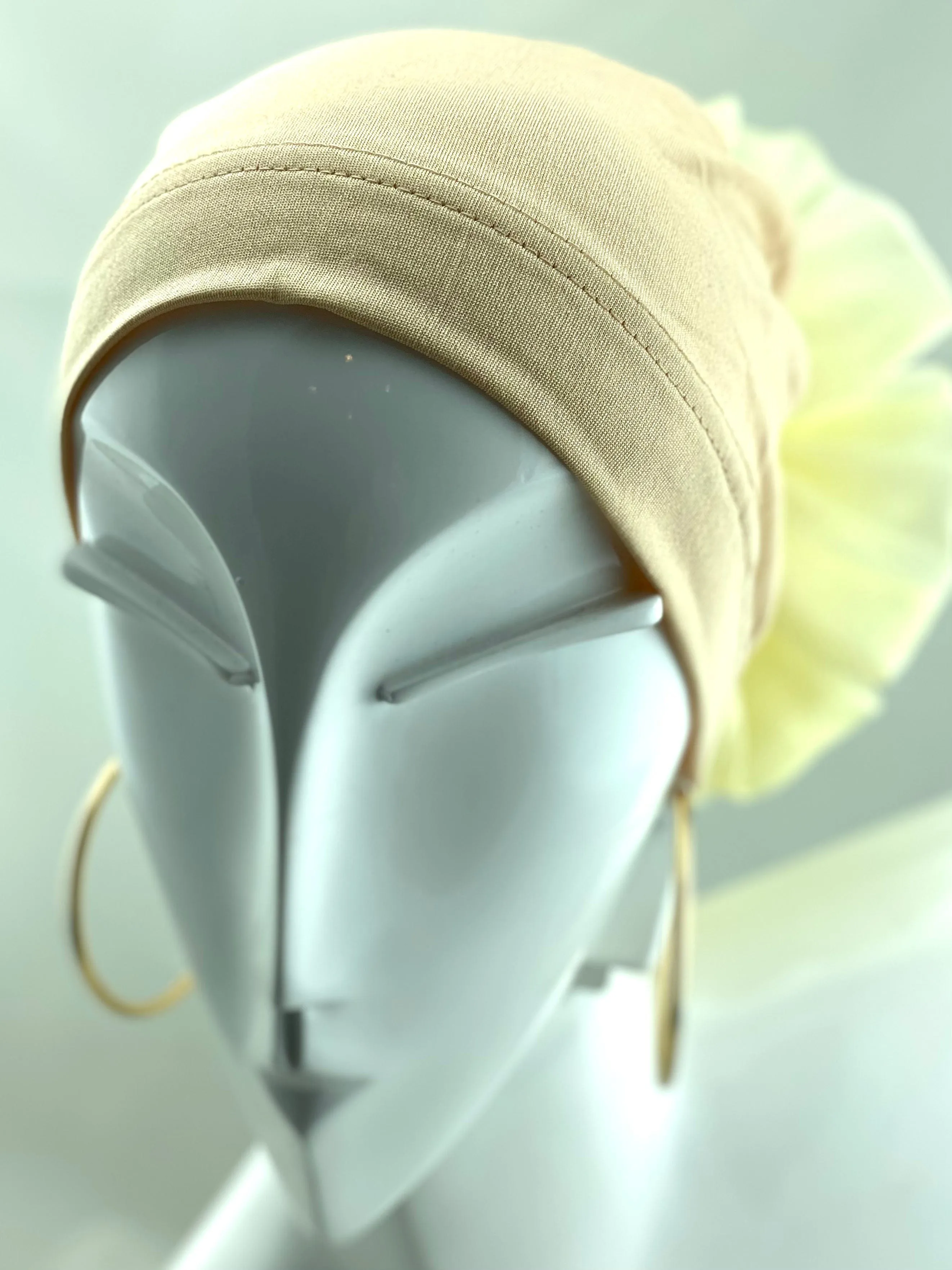 Volumizing Scrunchie Cap - Nude
