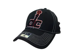 Washington Wizards Adidas Black Structured Fitted Hat Cap (S/M)